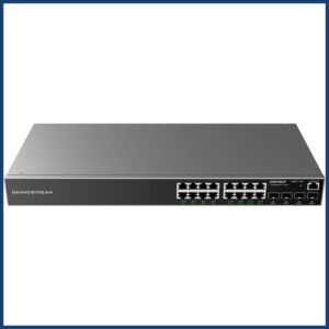 Grandstream GWN7802P – Switch administré PoE 16 ports Gigabit + 4 ports SFP, budget 240 W, niveau 2+